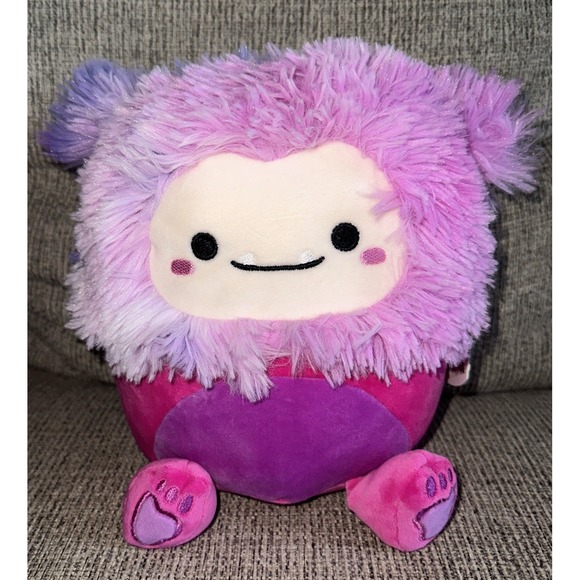 Squishmallows 10" Woxie Plush Magenta Pink/Purple Bigfoot Super Soft Squishy NEW - Picture 1 of 3